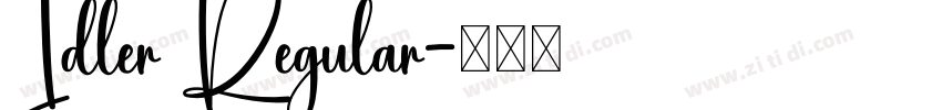 Idler Regular字体转换